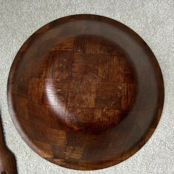 MCM weavewood salad set vintage - Picture 6 of 8